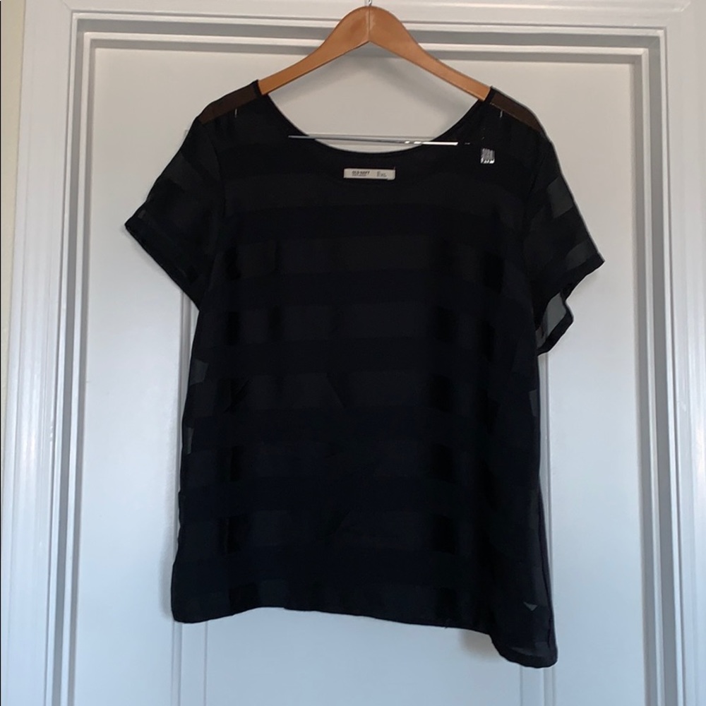Old Navy Sheer Striped Blouse
